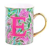 Algopix Similar Product 18 - Lilly Pulitzer Initial Ceramic Coffee