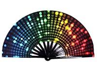 Algopix Similar Product 1 - Amajiji Large Folding Hand Rave Fan for