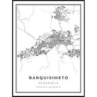 Algopix Similar Product 14 - Barquisimeto Map Print Venezuela Map