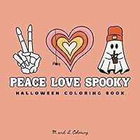 Algopix Similar Product 18 - Peace Love Spooky Halloween Coloring