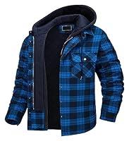 Algopix Similar Product 20 - TIGAILIAN jacket Mens Fleece Plaid