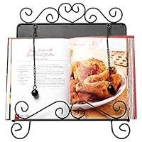 Algopix Similar Product 20 - MyGift Black Metal Cookbook Stand for