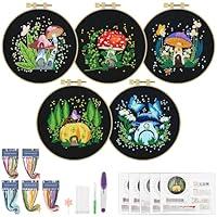 Algopix Similar Product 16 - ERKOON 5 Sets Embroidery Kit for