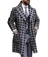 Algopix Similar Product 11 - SOMTHRON Mens Casual Trench Coat Plaid