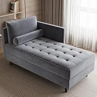 Algopix Similar Product 15 - VnndeNest 64 Velvet Chaise Lounge