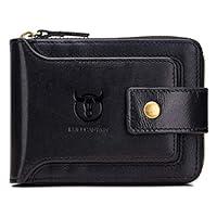 Algopix Similar Product 5 - BULLCAPTAIN Genuine Leather Wallet for
