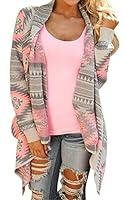 Algopix Similar Product 7 - Myobe Womens Aztec Print Drape Open