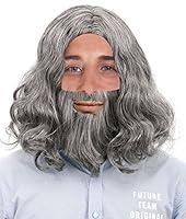 Algopix Similar Product 11 - Mens Full Midlength Wavy Hair Beard