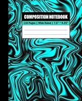 Algopix Similar Product 13 - Cyan Composition Notebook Wide Ruled