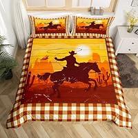 Algopix Similar Product 5 - Western Cowboy Duvet Cover Set Twin