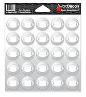 Algopix Similar Product 3 - Award Decals Football White on Clear
