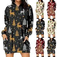 Algopix Similar Product 11 - Christmas Long Sleeve Dress for Women