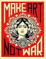 Algopix Similar Product 17 - Make Art not War Poster  Unframed