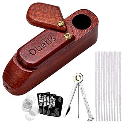 Tobacco Pipe Handmade Wood Smoking Pipe Beginner Pipe Kit with Accessories  Gift