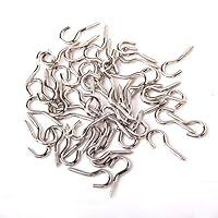 Algopix Similar Product 3 - CJESLNA 50pcs Screw Hook Eye Silver