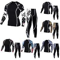 Algopix Similar Product 8 - Mens Thermal Underwear Set Compression