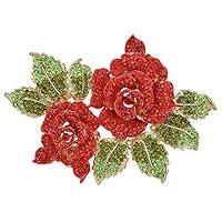 Algopix Similar Product 10 - EVER FAITH 6 Inch Rose Flower Red