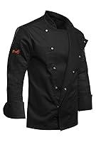 Algopix Similar Product 2 - Chef Coat for Men Stretch Slim Fit Long