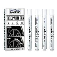 Algopix Similar Product 9 - Tire Paint Pen 4 Pack White Marker Pen