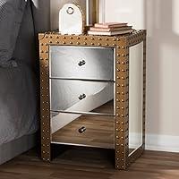 Algopix Similar Product 12 - Baxton Studio Azura 3 Drawer Mirrored