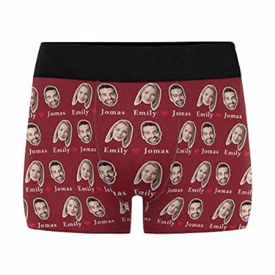 Personalized Boxers Briefs with Picture, Custom Face Underwear with Your  Name, Cotton Briefs with Photo Funny Boxer Shorts Underpants Briefs Custom  Gifts for Men Husband Father Boyfriend Him - XS at