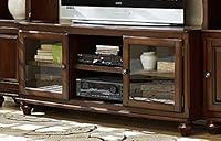 Algopix Similar Product 6 - Benjara Benzara Wood And Glass TV Stand