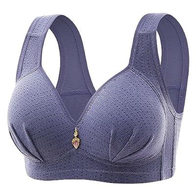 Wireless Push Up Bras for Women Full-Coverage Wire-Free Everyday Bra  Seamless Hide Back Fat Large Breast Bra for Older Women