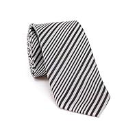 Algopix Similar Product 10 - Classic Black Striped Necktie for Men 