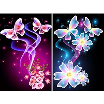RICUVED Diamond Painting Kits for Adults, Flowers Diamond Art Kits Full  Drill 5D Diamond Painting Art, Beach Diamond Gem Dots Art and Crafts for  Gift
