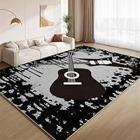 Algopix Similar Product 6 - Black Guitar Guitar Carpet 2X3