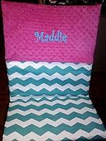 Algopix Similar Product 11 - Monogrammed Kinder Nap Teal Chevron Mat