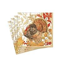 Algopix Similar Product 5 - Woodland Turkey Paper Cocktail Napkins