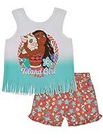 Algopix Similar Product 2 - Disney Moana Toddler Girls Fringe Tank