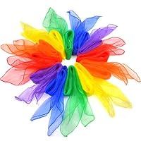 Algopix Similar Product 18 - Jmkcoz 12pcs Square Juggling Silk Dance