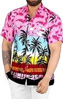 Algopix Similar Product 6 - LA LEELA Mens Hawaiian Shirt Camp