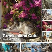 Algopix Similar Product 10 - Greek Island Cats Calendar 2025 365