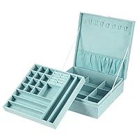 Algopix Similar Product 7 - Jewelry Box 2 Layers Lint Jewelry