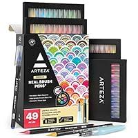 Algopix Similar Product 8 - ARTEZA Real Brush Pens 48 Watercolor