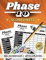 Algopix Similar Product 7 - Phase 10 Card Game Score Sheets 100