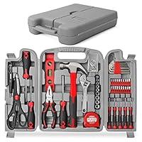 Algopix Similar Product 17 - HiSpec 54pc Red Home DIY Tool Kit for