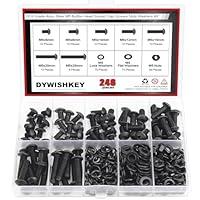 Algopix Similar Product 4 - DYWISHKEY 246 Pieces M5 Black Screws