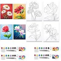 Algopix Similar Product 4 - 4 Pack Pre Drawn Canvas for Painting