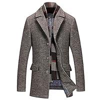 Algopix Similar Product 1 - Mens Wool Trench Winter Fashion Formal