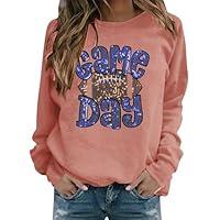 Algopix Similar Product 17 - Game Day Sweatshirt Women Plus Size