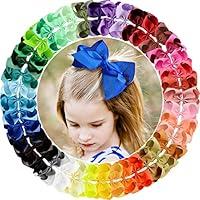 Algopix Similar Product 12 - ALinmo 30 Colors 6 Inch Bows for Girls