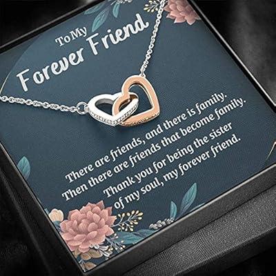 S925 Sterling Silver 2 Sisters in Love Heart Pendant Necklace Engraved Soul  Sist