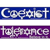 Algopix Similar Product 17 - Coexist and Tolerance Bumper Stickers