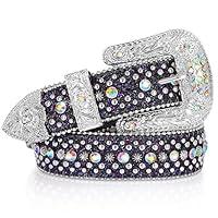 Algopix Similar Product 2 - SUOSDEY Men Women Rhinestone Belt