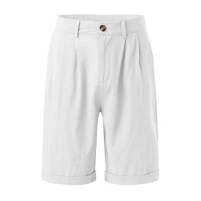 Best Deal for Solid Womens Cargo Shorts Baggy Linen Cycling Short Pants