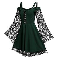 Algopix Similar Product 1 - Womens Gothic Dress 2024 Lace Flare